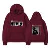 Unisex Schwarzer Hoodie Doppelseitiger Albumcover Grafikdruck Pullover Sweatshirt Streetwear