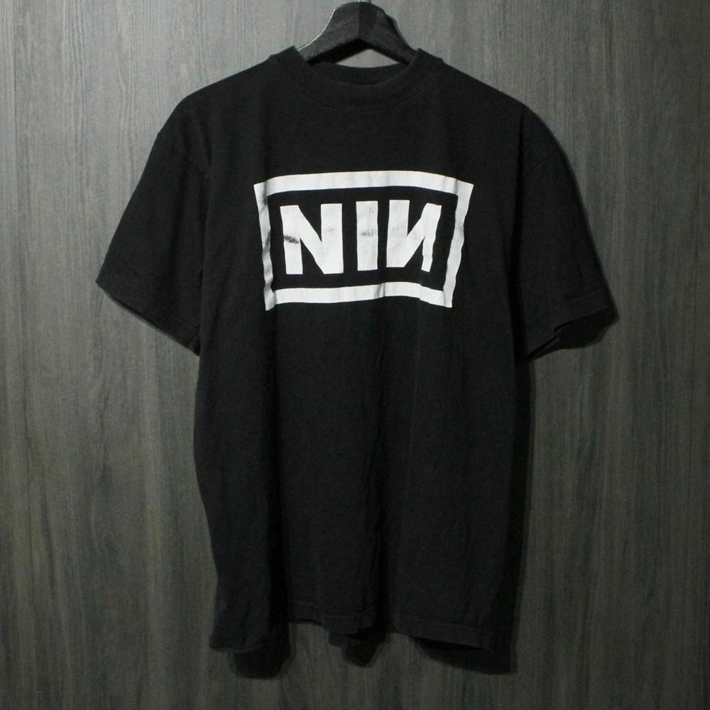 Nine Inch Nails NIN Repint Graphic Koszulka z Graficznym Motywem Zespołu w Stylu Vintage Czarna Koszulka Unisex
