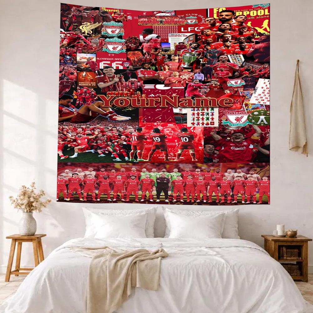 Liverpool Custom Your Name Wall Decor Tapestry Art For Pet Memorial Birthdaywedding Party Backdrop Family Gift