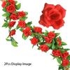 2Pcs 2.3M Rose Artificial Flowers Vine Fake Flower Head for Home Room Decor Garden Wall Wedding Decoration Outdoor Arch Ornament