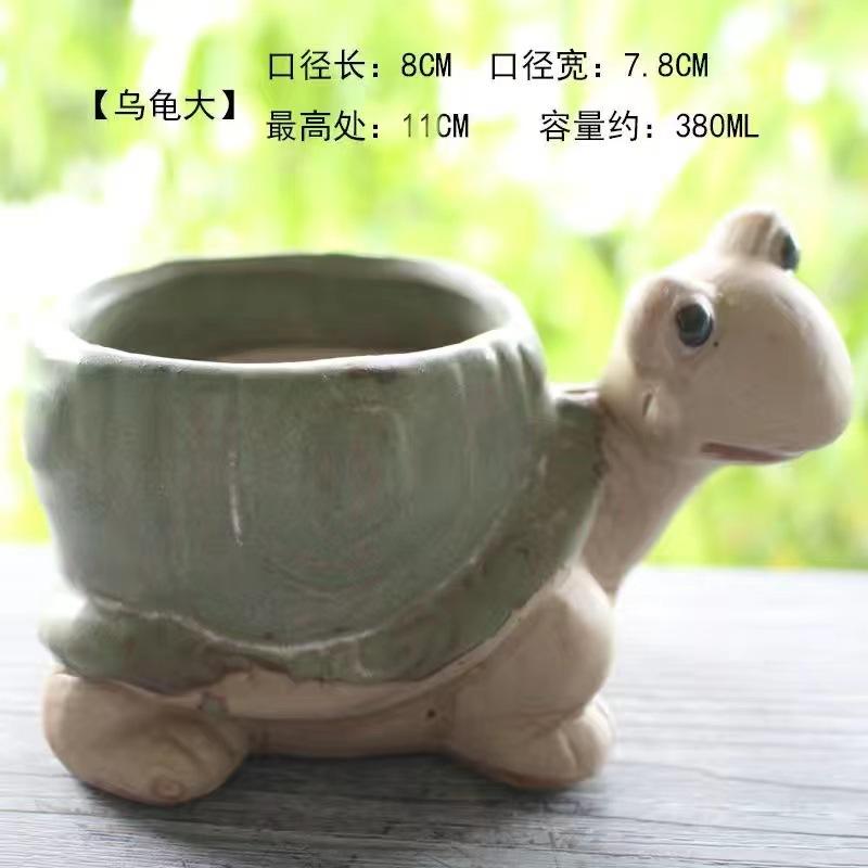 European Garden Animal Cute Ceramic Succulent Pot, Forest Series Home Store Decor
