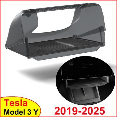 För Tesla Ny Modell Y Juniper 2025 Lanseringsmodell 3 Highland 2024 Förvaringslåda Under Skärm Central Kontroll Dold Organizerbricka
