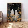 Halloween Wall Art Pictures Floral Bohoo Ghost Witch Skull Vintage Art Canvas Posters Print Canvas Paintings for Home Decor