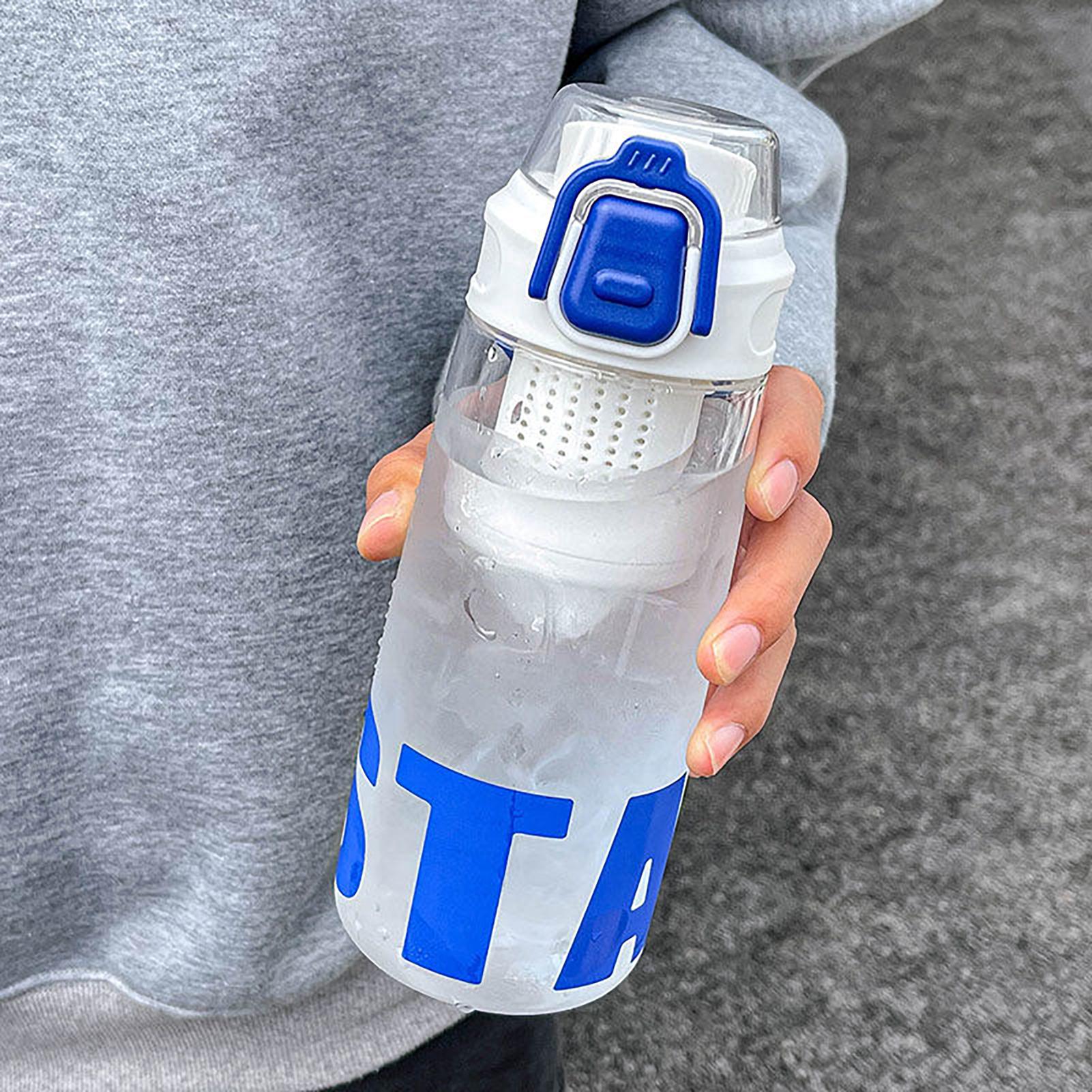 

Симпатичная бутылка для воды 620 мл со складной ручкой, встроенный съемный фильтр для чайного отделения, чашка для чая, посуда для напитков фиолетовый