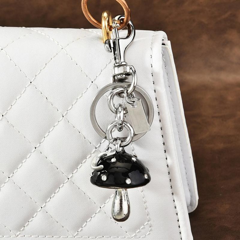 Trend Mushroom Keychain Personality The Moon Pendant Bag Charm Car Key Chain Precious Gift