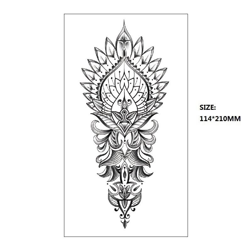 Bohemian Geometric Shape Water Transfer Small Full Arm Back Sexy Simulation Tattoo Sticker