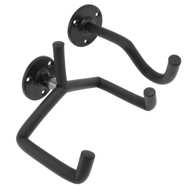 Soporte de pared horizontal duradero para guitarra eléctrica y ukelele con juego de tornillos, colgador dividido