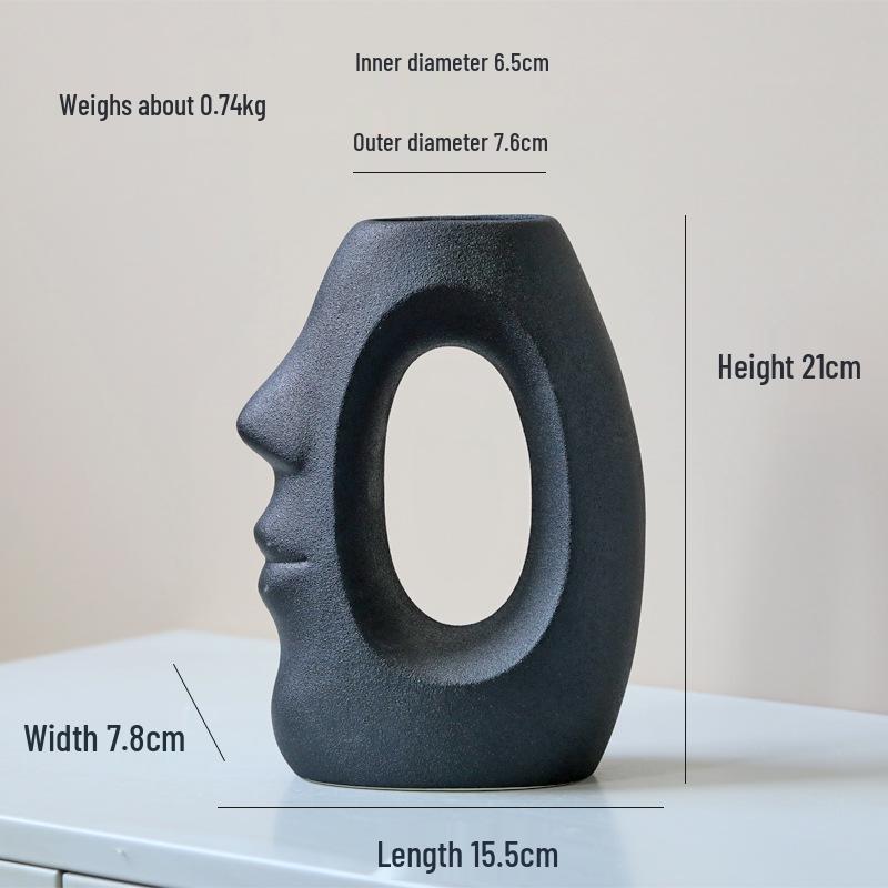 European Ceramic Vase for Home Décor: Ideal for Living Rooms, TV Cabinets, and Wine Cabinets - Perfect for Dried or Hydroponic Flowers