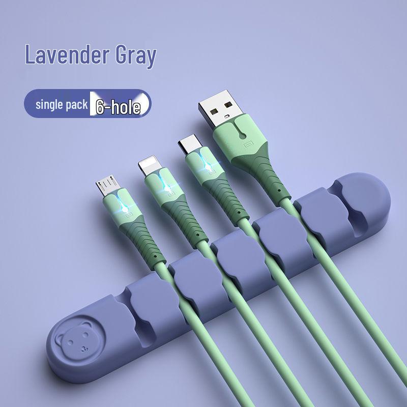 Little Bear Self-Adhesive Cable Organizer for Desktop and Wall