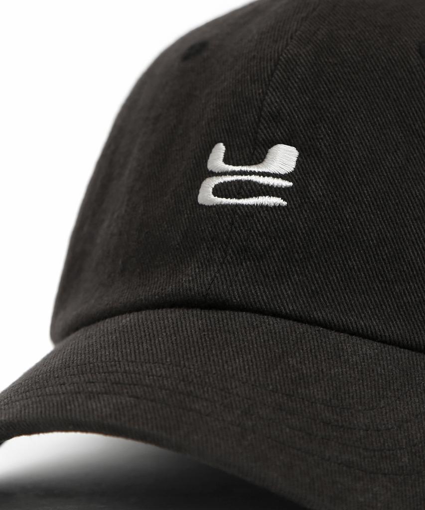 Eondeokeonteulol Four Seasons Cotton Logo Embroidered Basic Soft Top Unisex Ball Cap Uc / Washed Black