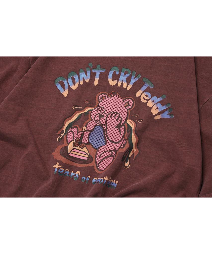 CPGN STUDIO Don'T Cry Teddy Pigment Short Sleeve T-Shirt Dusty Pink