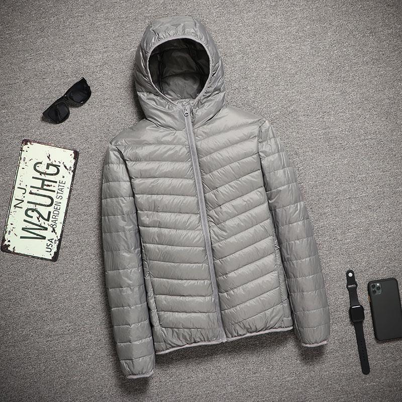 Men's Ultra-Thin Lightweight Down Cotton Jacket, Large Size, Cold-Proof, Short, Off-Season Clearance