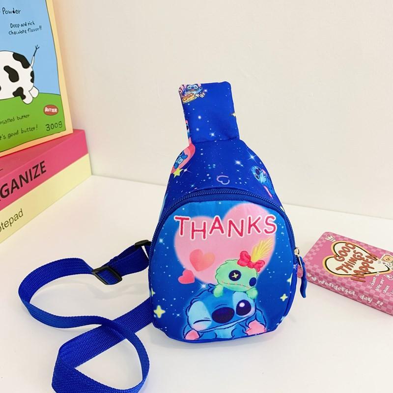 

Stitch Baby Chest Bag With Polyester Lining For Kids Daily Use Blue Stitch