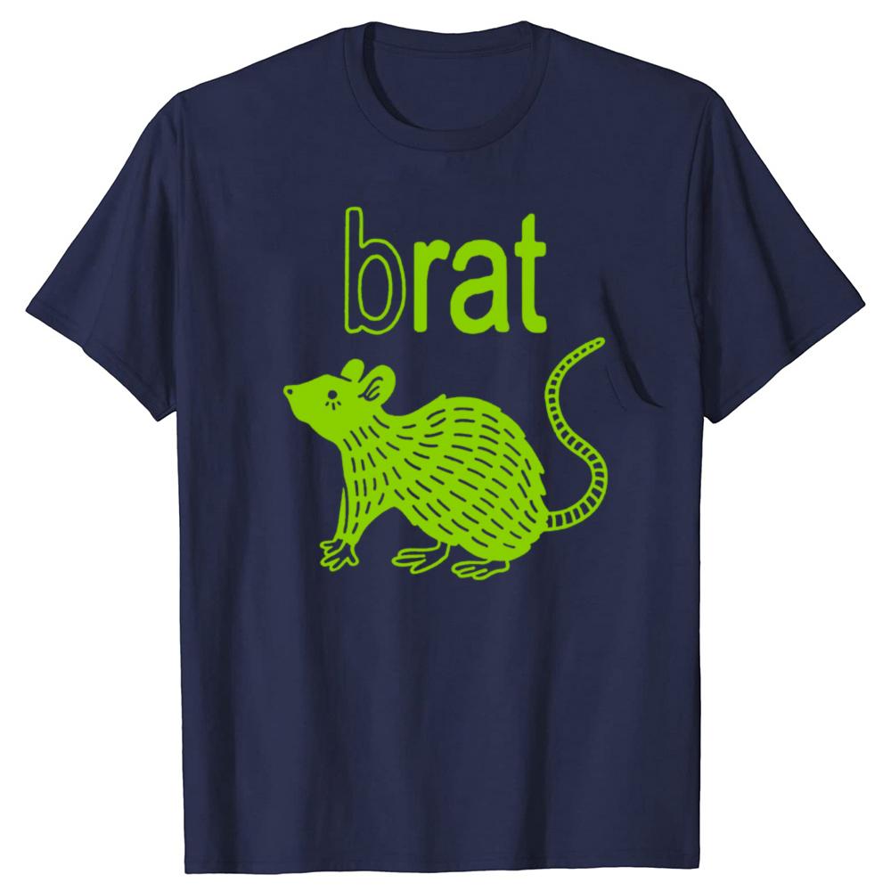 Funny Brat B Rats Lover Graphic T-shirts Men Women's Fashion Casual Tshirt 100% Cotton Loose Oversized T Shirt