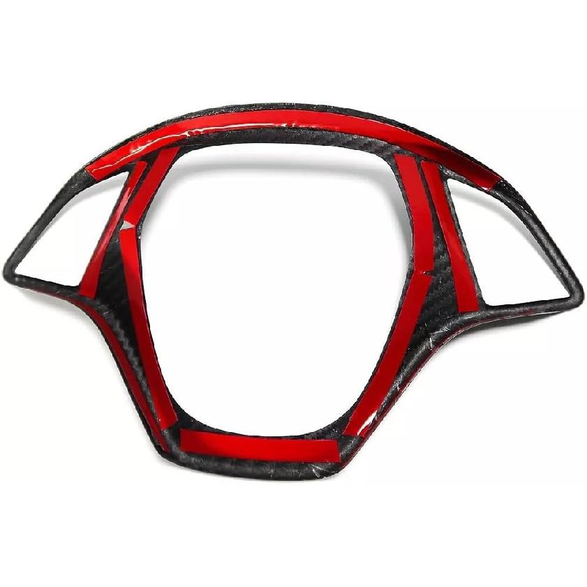 Jogon Genuine Carbon Fiber Steering Wheel Decorative Frame for Chevrolet Corvette C7 2014 2015 2016 2017 2018 2019 Interior Trim Accessories