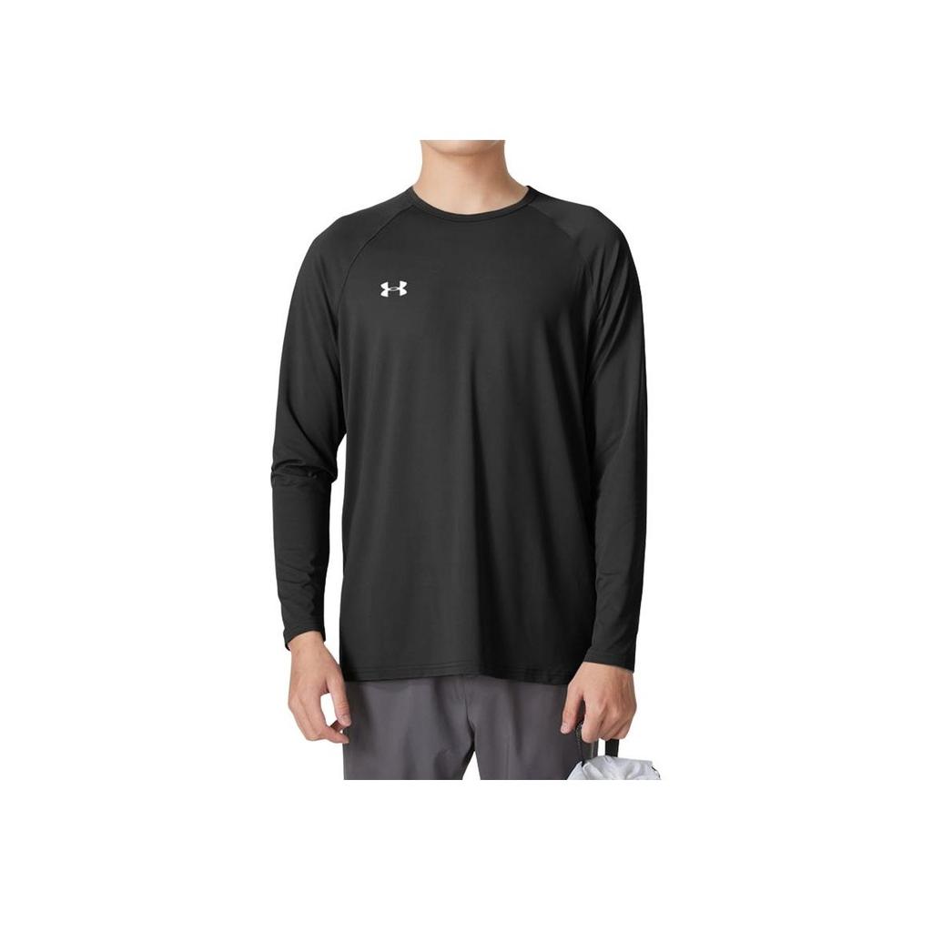 Under Armour Quick-Dry Breathable Moisture-Wicking Long Sleeve T-Shirt Unisex tops Black 24600601-001