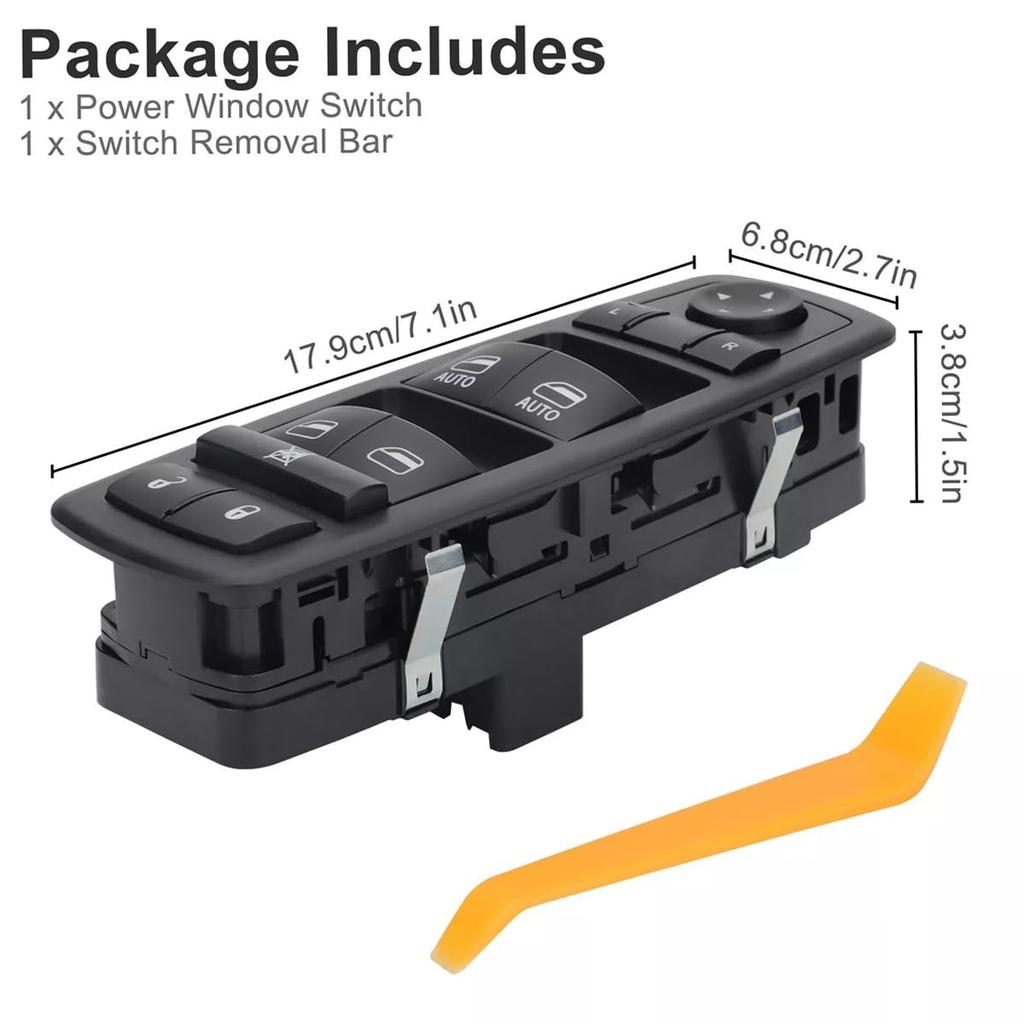 Power Window Master Control Switch Drive Side For 2009 2010 2011 2012 2013 2014 2015 Dodge Ram 1500 2500 3500 Quad Cab 4602863AD 4602863AB 4602863AC