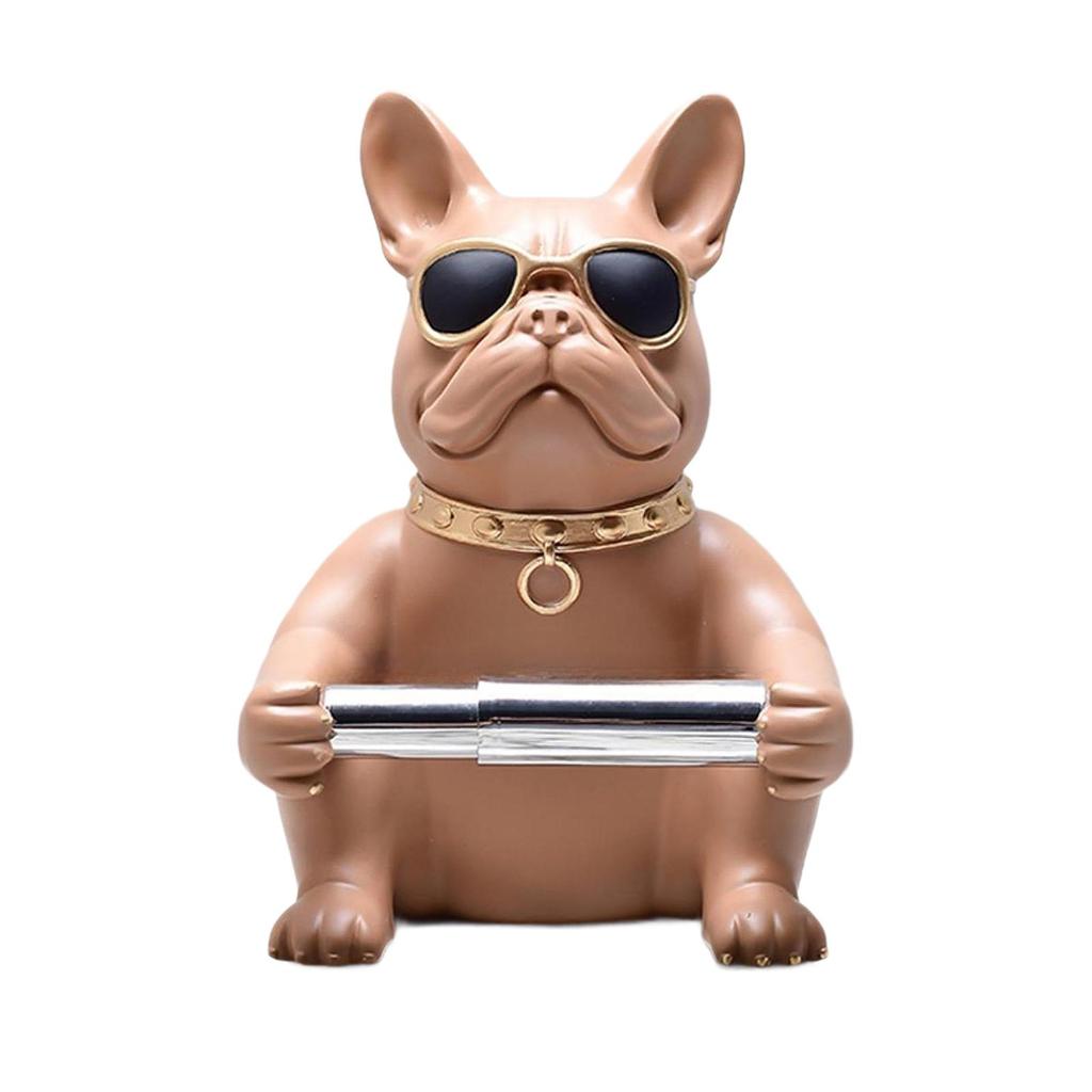 Dog Sculpture European Style Storage Organization Resin Toilet Paper Holder for Home Tabletop Toilet Countertops Restaurant