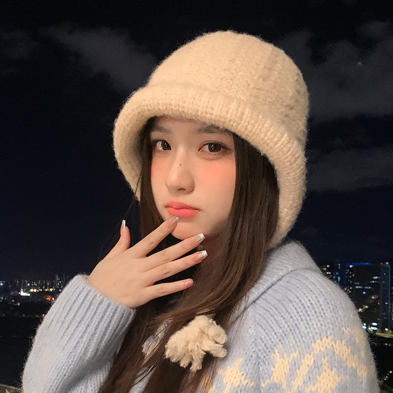 All Match Large Head Circumference Plus Wool Hat Autumn and Winter Outdoor Windproof and Warm Ear Protection Hat High End Feel Balaclava Hat