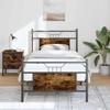 VidaXL Cadre de lit sans matelas chêne fumé 75x190cm bois d'ingénierie 4106751