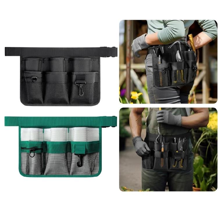 Extra Capacity Tool Apron For Gardeners Reinforced Cloth Multi Functional Pockets Comfort Fit Waist Belt