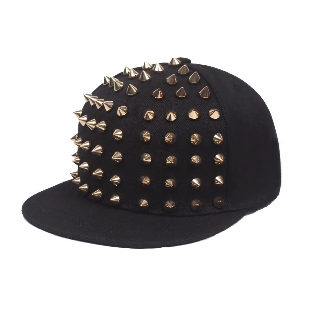 2025 New Men and Women's Rivet Flat Hat, Punk Rock, Hip Hop Stud Baseball Caps, Male, Female, Youth, Teenagers, Boys, Girls