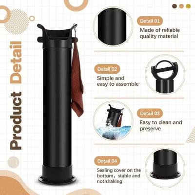 Large Capacity Coffee Knock Box Vertical Detachable Coffee Grounds Bucket Removable Lid Easy To Clean Coffee Crusher Container