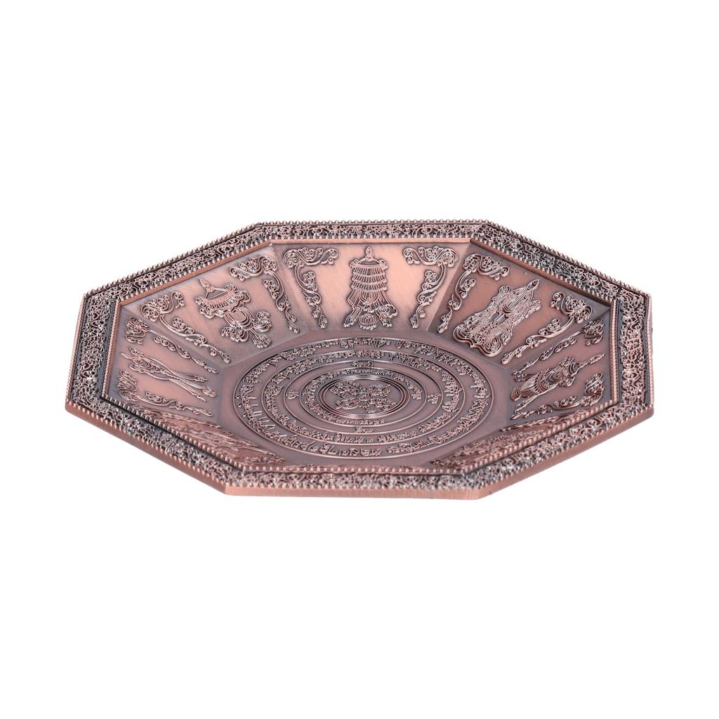 Achteckige Brennschale Buddhistische Schriften 8 Glückssymbole Feuer Opfergefäß Buddhistisch