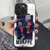 Football S-Star M-MbappeS-S Phone Case For iPhone 17,16,15,14,13,12,11 Plus,Pro Max,XS,Colored Silver Plated Inside Cover