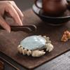 Ru Ware Crab Tea Pet Fortune Blessing Lid Stand Chinese Gongfu Teaware Fine Ceramic Collector Item Desk Ornament