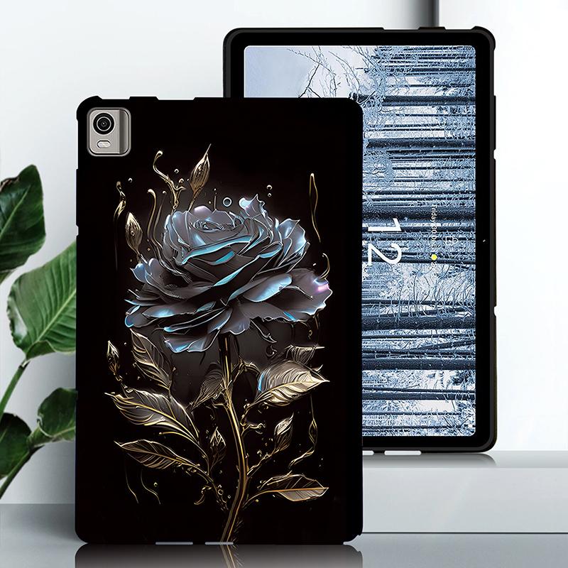 Silicone Tablet Case For For Nokia T21 10.4inch 2025 Stand Cover Nokia T10 8.0 2025 PU Flexible Soft TPU Black Shell Back Cover