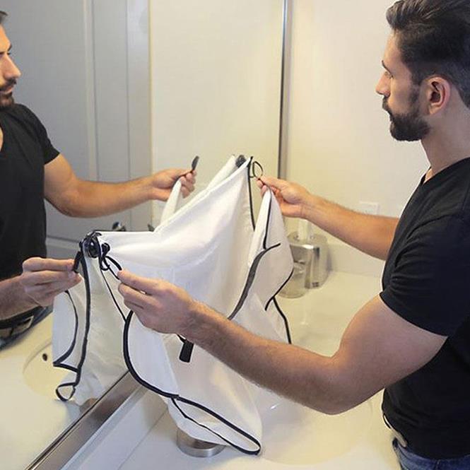 Shaving & Hair Cutting Bib Apron with Suction Cups