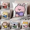 Cozy Small Animal Cartoon Happy Sports Cushion Cover Linen Pillow Case Soft Breathable Protective Couch Room Decoration