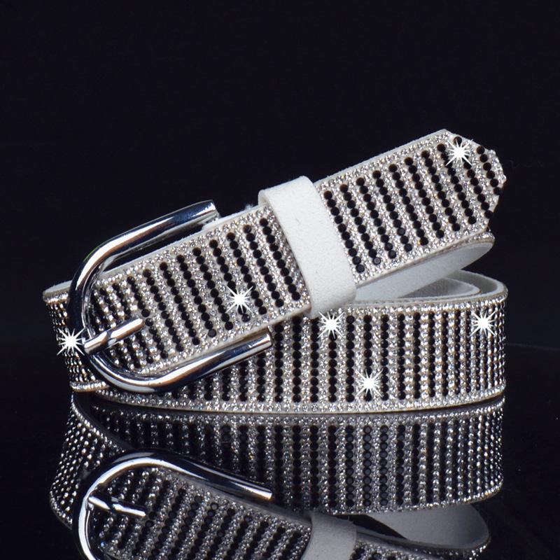 Women'S Belt Flocking Belt Rhinestone Belt Pants Belt Belt Skirt Belt Seal Versatile Simple Style