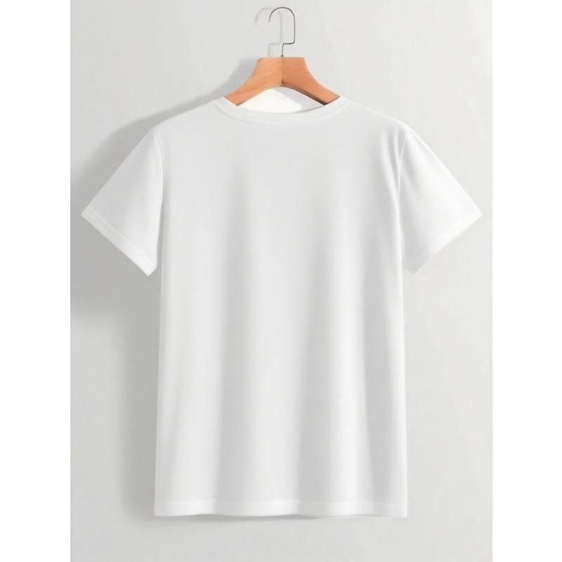 European Size Short-Sleeved Casual for Sports Shirt for Men Featuring a Stylish 2D Print, Made from Stretchy And Comfortable Material