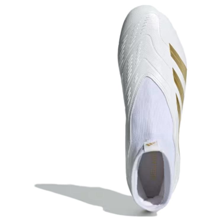 Adidas Predator League Laceless FG Day Spark Pack Unisex Sneakers White Cloud-White Gold-Metallic IF6332