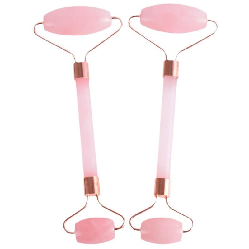 Rose Quartz Gua Sha & Double-Head Massager Set