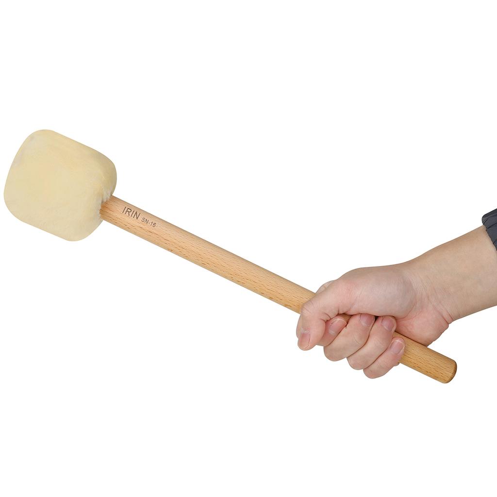 IRIN Bass Drum Mallet Long Fluffy Beech Handle Big Drum Hammer Colourful Hammerhead Percussion Instrument Parts & Accessories