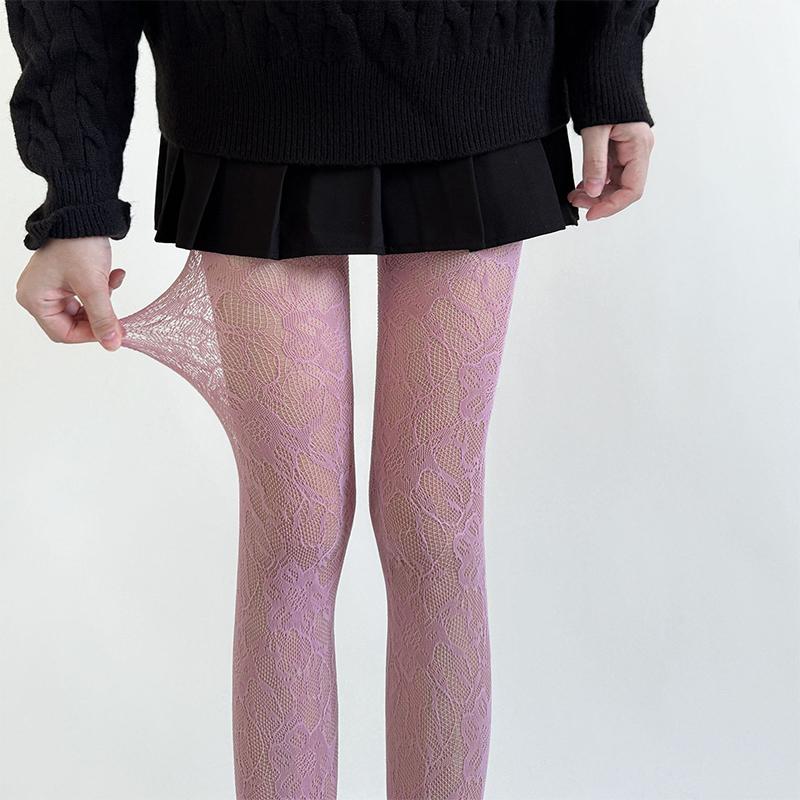 

Individual Fishnet Stockings Women Floral Lace Tights Mesh Sexy Hollowed Out Thin and Breathable Retro Punk Y2k Pantyhose One Size