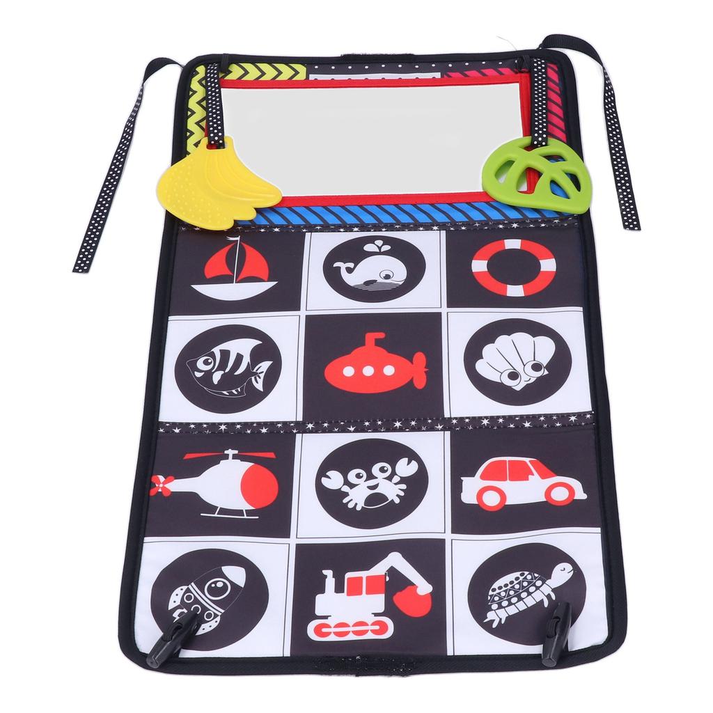 Baby Knisterstoffbücher Hoher Kontrast Baby Weiche Bücher mit Bauchzeitspiegel für Kleinkind Säugling