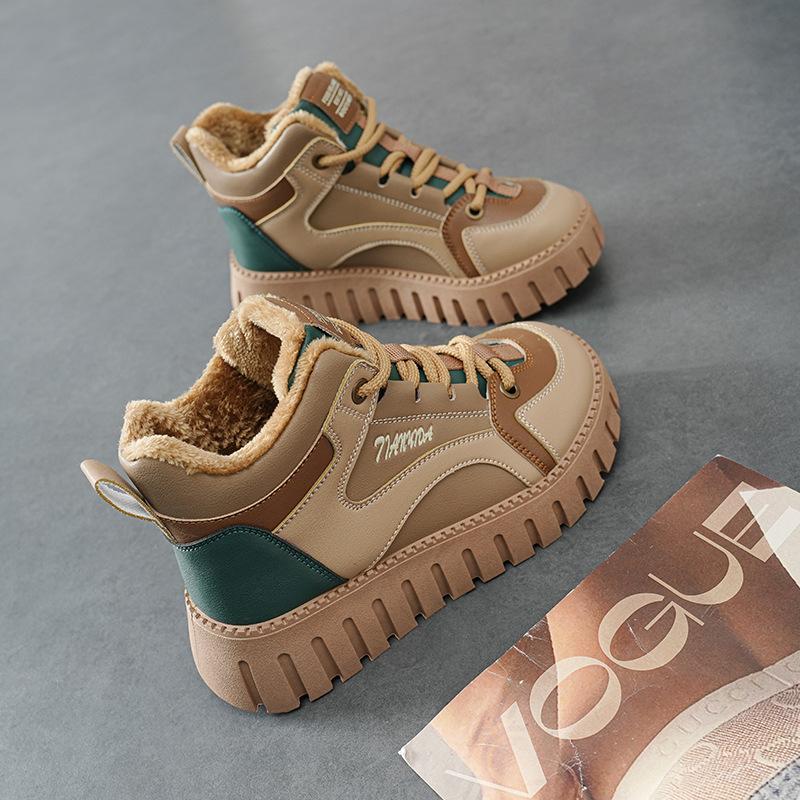 Women's shoes new cotton shoes winter velvet thickened warm two cotton shoes fashion high top sports boots casual shoes