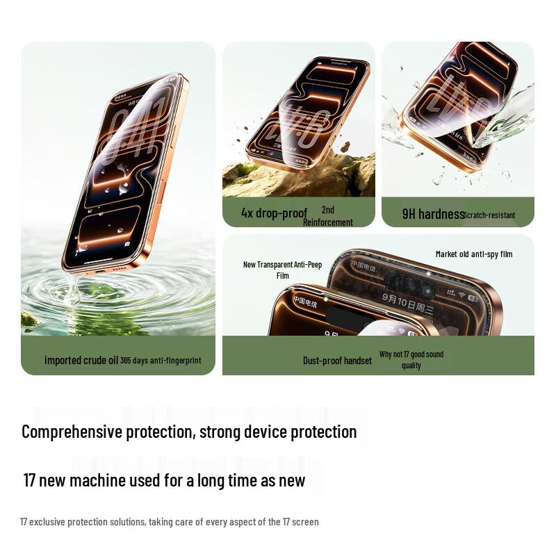 Ugreen iPhone 17 Pro Max Anti-Peep Tempered Glass Screen Protector