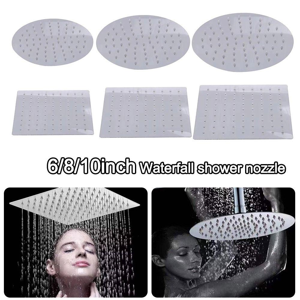 Głowica prysznicowa deszczownica 6/8/10 cali Ultra cienka kwadratowa okrągła głowica prysznicowa