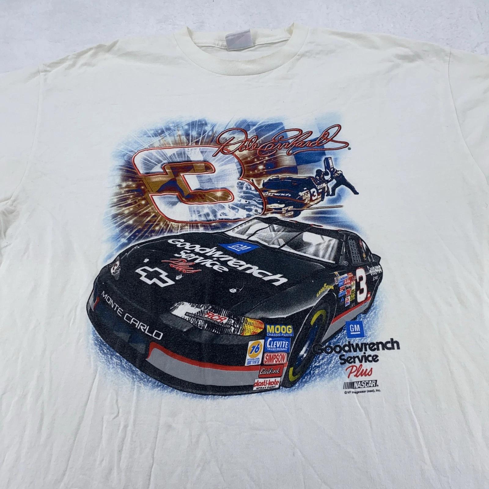 VINTAGE Dale Earnhardt T-Shirt Mens XXL White NASCAR Racing Goodwrench 90s S