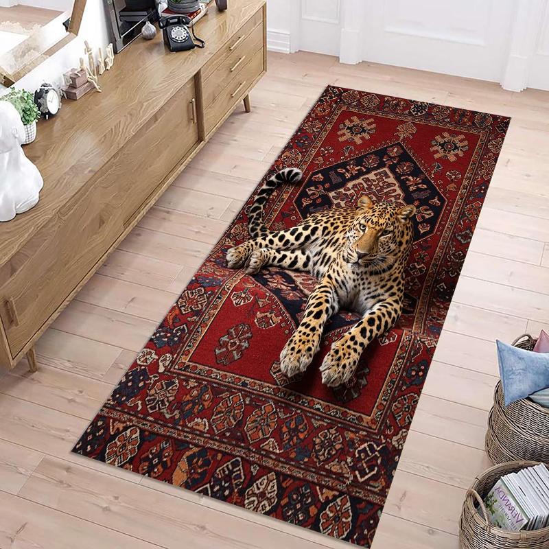 

1 Leopard Patterned Carpet on Persian Flor Mat for Bedrooms Entrance Doormats Dining Rooms Lobbies and Game Rooms Home Rugs 50x150CM