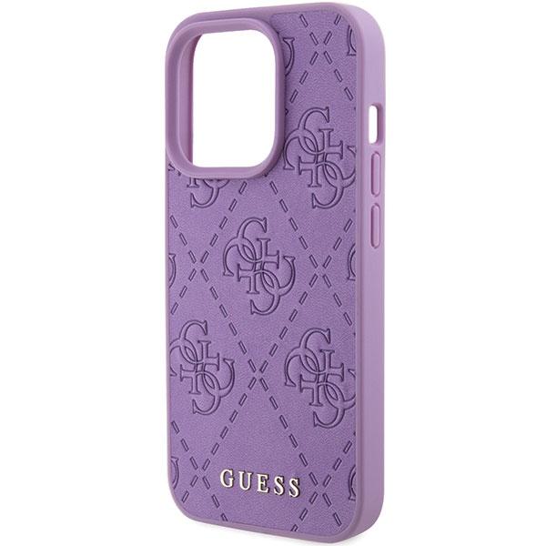 Guess Guhcp15Xp4Epmu Iphone 15 Pro Max 6.7 Fioletowy/Light Purple Hardcase Leather 4G Stamped