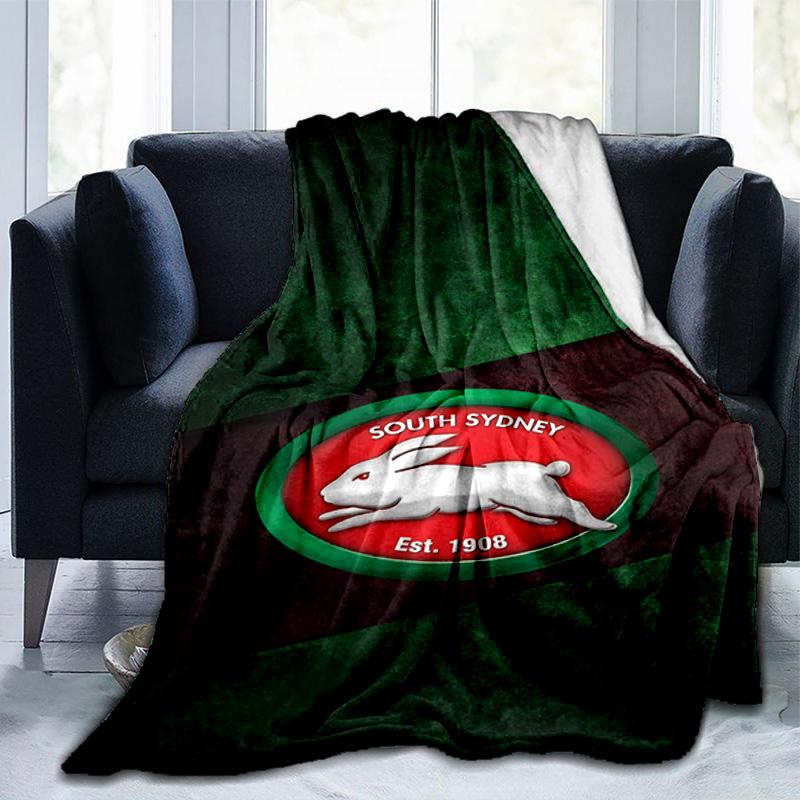 Coperta con Design del Logo dei Rabbit NRL Adatta per Divani, Letti, Uffici e Campeggio - Regalo Perfetto per Halloween Natale