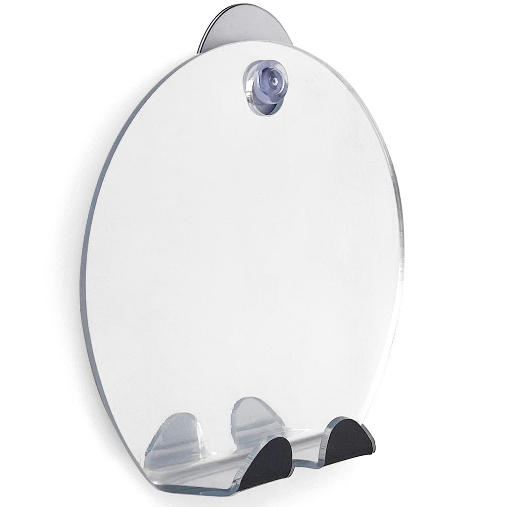 Fogless Shower Mirror for Shaving with Strong Suction Cup Shatterproof Shaving and Makeup Mirror for Bathroom