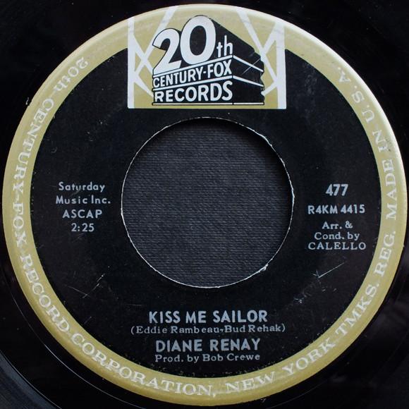 

7inch Record DIANE RENAY - Kiss Me Sailor 477 20th Century Fo 1964 US Rock Used