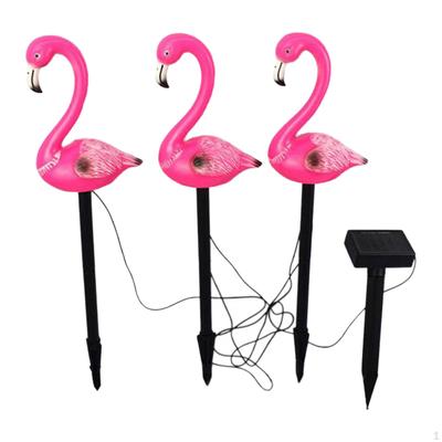 3 Parça Flamingo Süsler Peyzaj Dekor Gece Aydınlatma Çim Işık Açık bahçe